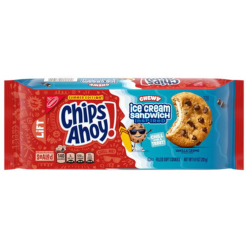 Chips Ahoy! Cookies, Soft, Filled, Vanilla Creme