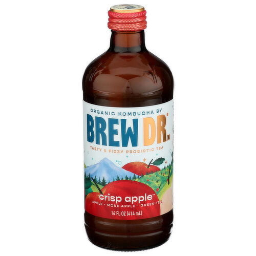 Brew Dr. Kombucha, Organic, Crisp Apple