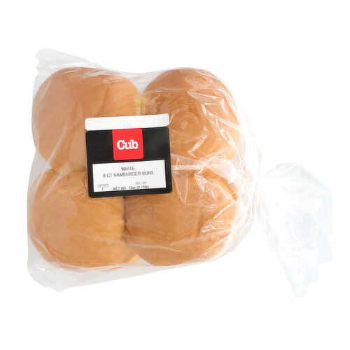 Cub Bakery White  Hamburger Buns