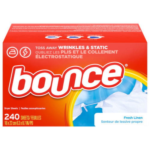 Bounce Dryer Sheets, Fresh Linen