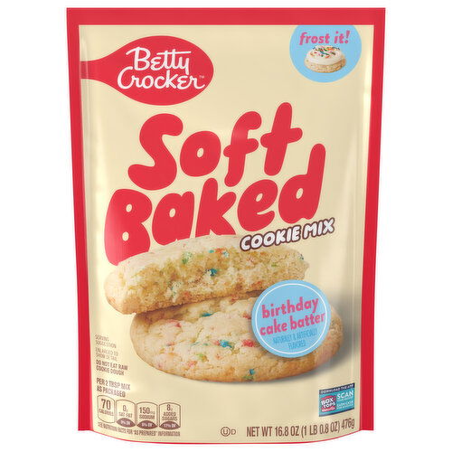 Betty Crocker Cookie Mix, Soft Baked, Birthday Cake Batter