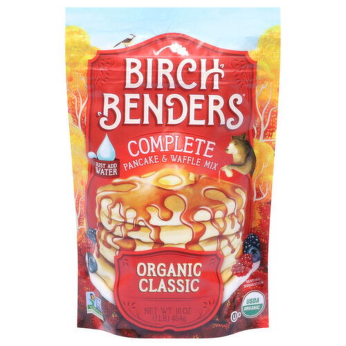 Birch Benders Pancake & Waffle Mix, Organic Classic, Complete