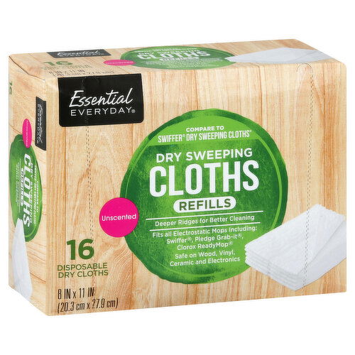 Essential Everyday Sweeping Cloths, Dry, Unscented, Refills