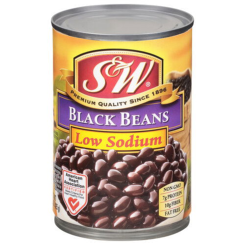 S&W Black Beans, Low Sodium