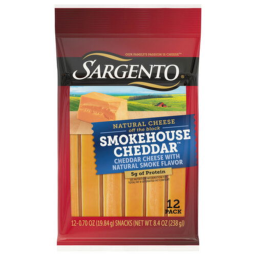 Sargento Cheese, Natural, Smokehouse Cheddar, 12 Pack