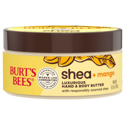 Burt's Bees Hand & Body Butter, Shea + Mango, Luxurious