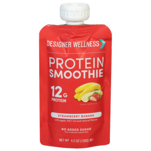 Designer Wellness Protein Smoothie, Strawberry Banana