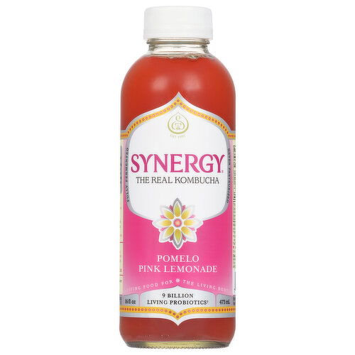 Synergy Kombucha, Pomelo Pink Lemonade