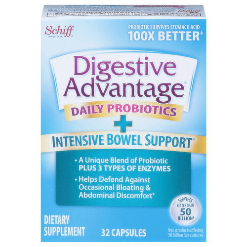 Digestive Advantage Daily Probiotics + Intensive Bowel Support, Capsules