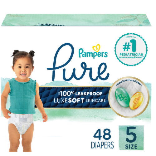 Pampers Pure Protection Pampers Pure Diapers, Size 5, 48