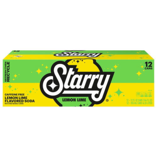 Starry Lemon Lime Soda, Caffeine Free