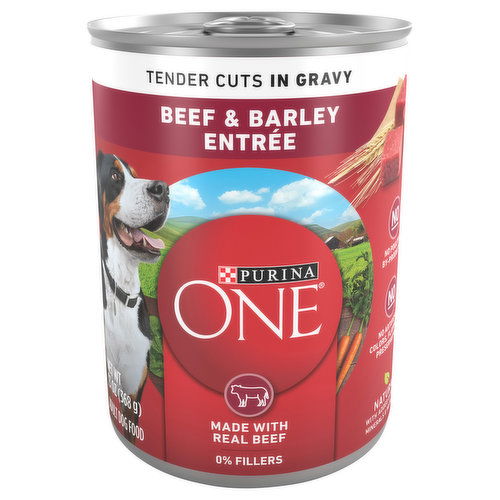 Purina One Dog Food, Beef & Barley Entree, Tender Cuts in Gravy, Adult