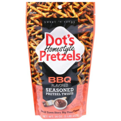 Dot's Homestyle Pretzels Pretzel Twists, Seasoned, BBQ Flavored