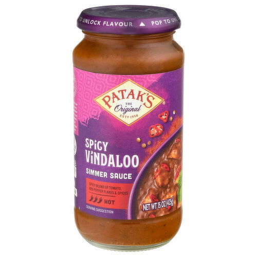 Patak's Spicy Vindaloo Simmer Sauce