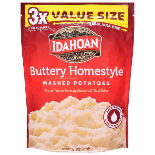 Idahoan Mashed Potatoes, Buttery Homestyle, Value Size