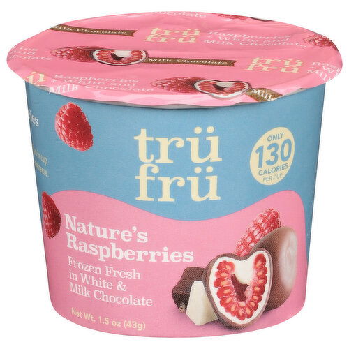 Tru Fru Nature's Raspberries, Milk Chocolate