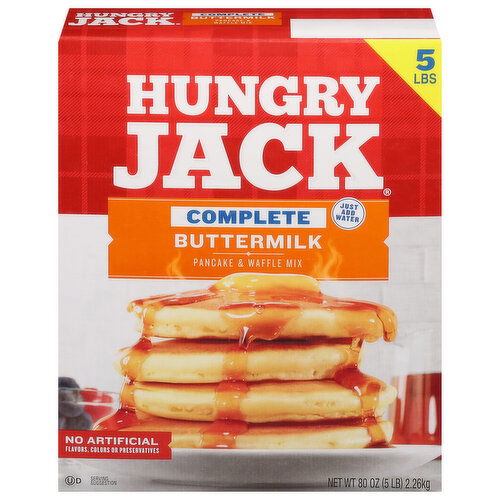 Hungry Jack Pancake & Waffle Mix, Buttermilk, Complete