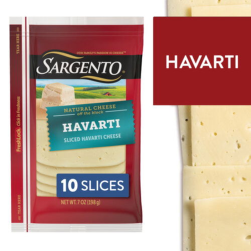 SARGENTO Sargento® Sliced Havarti Natural Cheese, 10 slices