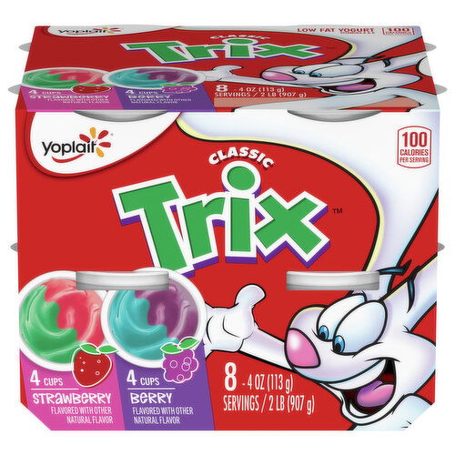 Yoplait Trix Yogurt, Low Fat, Strawberry, Berry