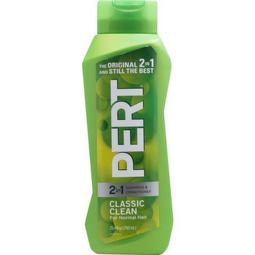 Pert Shampoo & Conditioner, 2 in 1, Classic Clean, for Normal Hair