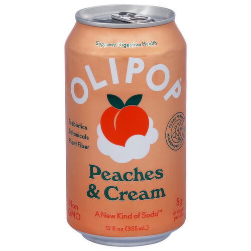 Olipop Soda, Peaches & Cream