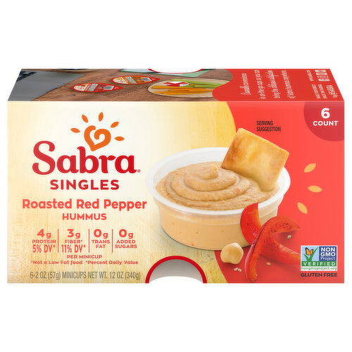 Sabra Hummus, Singles, Roasted Red Pepper