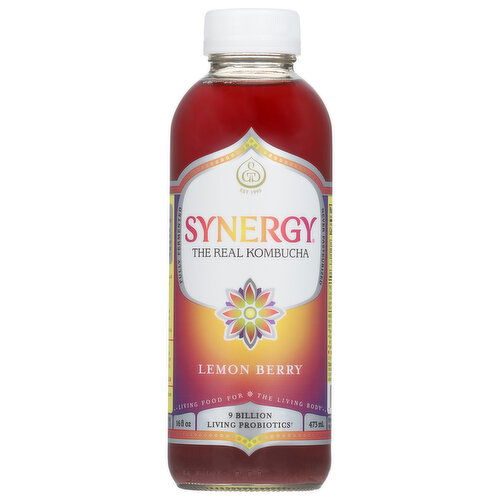 Synergy Kombucha, Lemon Berry