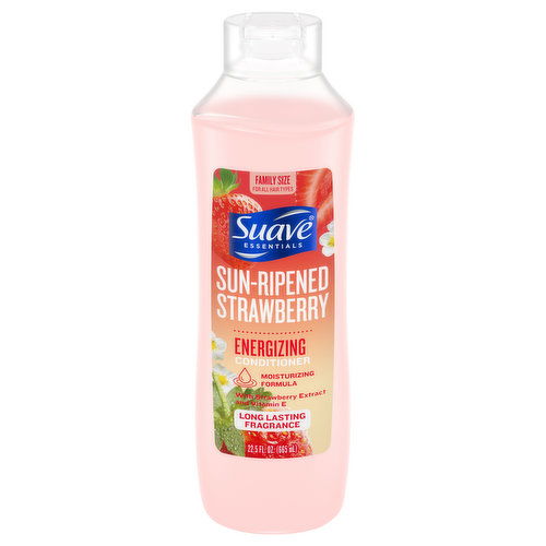 Suave Essentials Conditioner, Energizing, Sun-Ripened Strawberry, Family Size