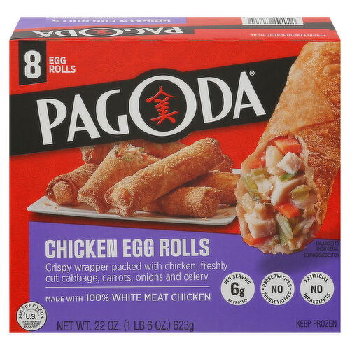 Pagoda Egg Rolls, Chicken