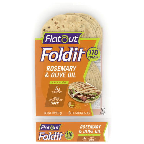 Flatout Foldit Flatbreads, Rosemary & Olive Oil