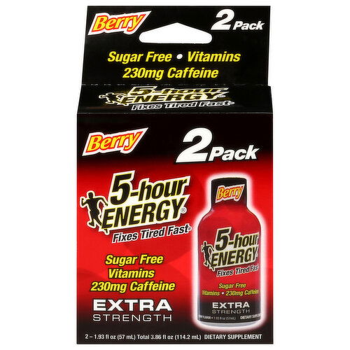 5-Hour Energy Sugar Free Extra Strength Berry Flavor Energy Shot