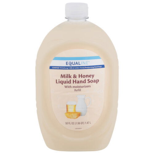 Equaline Hand Soap, Liquid, Milk & Honey, Refill