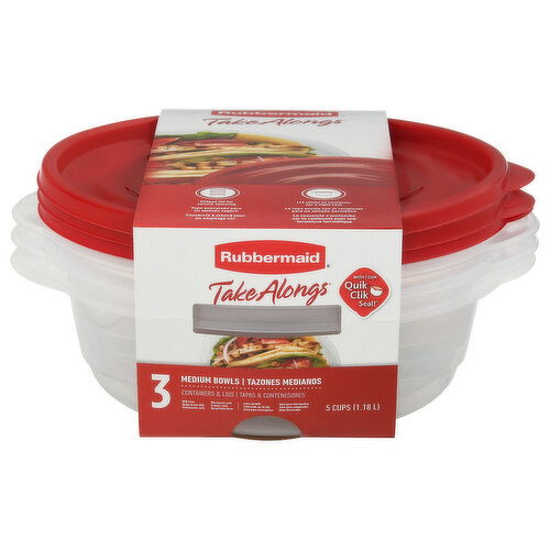 Rubbermaid Take Alongs Containers & Lids, Medium Bowls