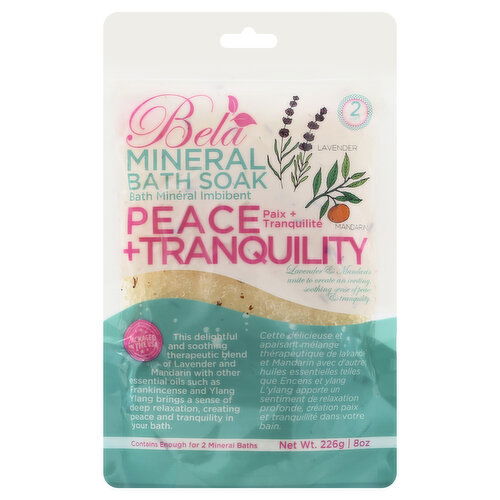 Bela Mineral Bath Soak, Peace + Tranquility