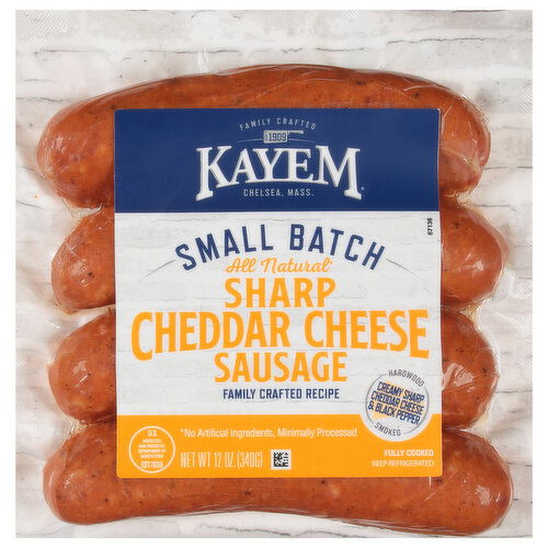 Kayem Sausage, Sharp Cheddar Cheese, Natural