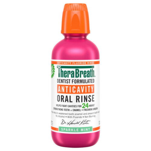 TheraBreath Oral Rinse, Anticavity, Sparkle Mint