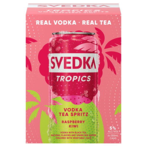 Svedka Tropics Vodka Tea Spritz, Raspberry Kiwi