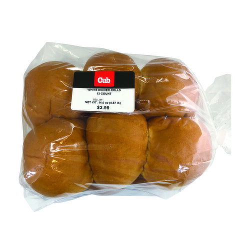 Cub Bakery White Dinner Rolls
12 Count