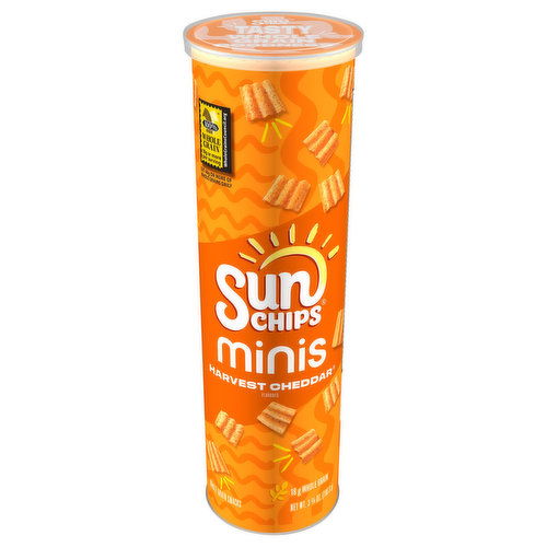 SunChips Snacks, Whole Grain, Minis, Harvest Cheddar Flavored