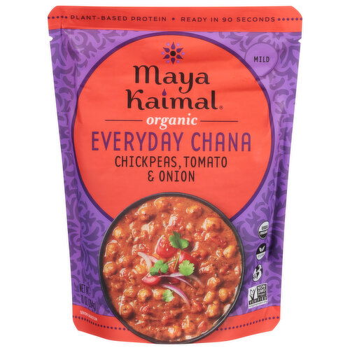 Maya Kaimal Everyday Chana, Organic, Chickpeas + Tomato & Onion, Mild