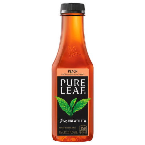 Pure Leaf Brewed Tea, Real, Peach