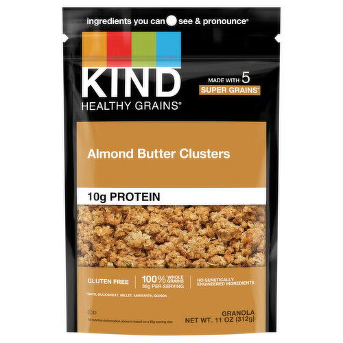Kind Healthy Grains Almond Butter Clusters Granola