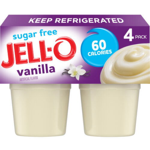 Jell-O Vanilla Sugar Free Ready-to-Eat Pudding Cups Snack