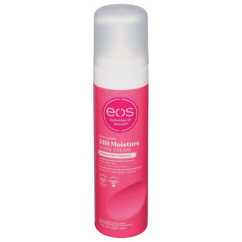 EOS Shea Better Shave Cream, 24H Moisture, Pomegranate Raspberry