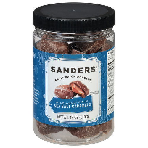 Sanders Sea Salt Caramels, Milk Chocolate