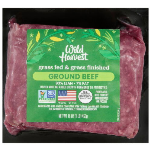 Wild Harvest Ground Beef, 93%/7%