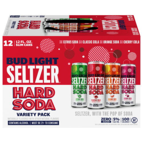 Bud Light Seltzer Hard Soda, Variety Pack