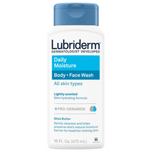 Lubriderm Daily Moisture Lightly Scented Body + Face Wash
