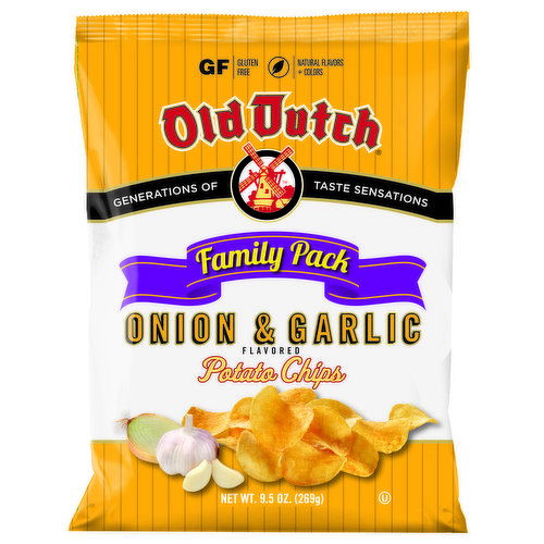 Old Dutch Foods Family Pack Onion & Garlic Potato Chips