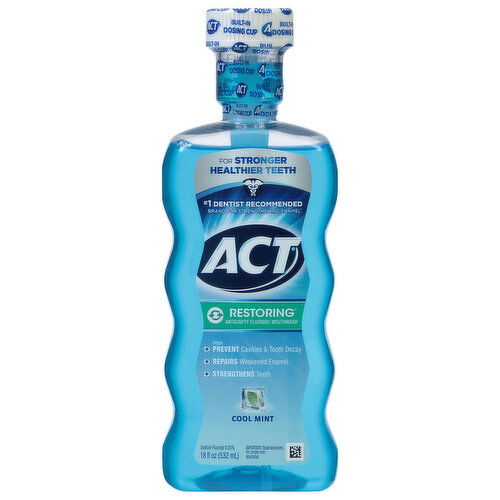 Act Fluoride Mouthwash, Anticavity, Restoring, Cool Mint